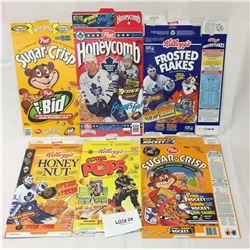 6 POST CEREAL BOXES NHL - 1999