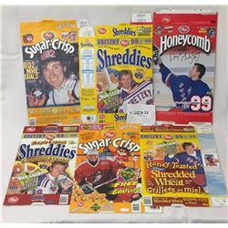 6 POST CEREAL BOXES - WAYNE GRETZKY - 1999