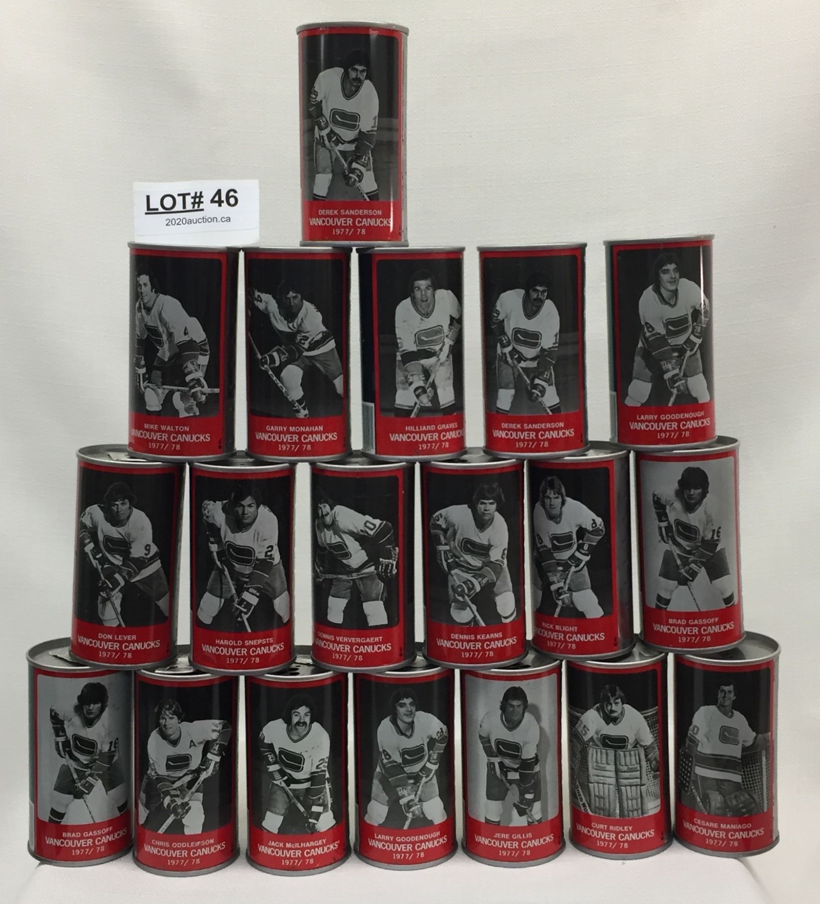 19 CANS CANADA DRY 10OZVANCOUVER CANUCKS 1977