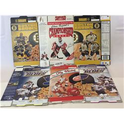 6 NHL CEREAL BOXES