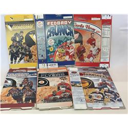 6 NHL CEREAL BOXES
