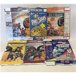 6 NHL CEREAL BOXES