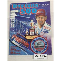 DAYTONA 500 MAGAZINE INCLUDING 1989 COMMERATIVE PATCH