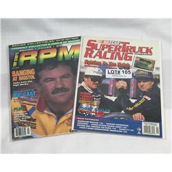 NASCAR SUPER TRUCK RACING MAGAZINE + RPM IN PROTECTORS