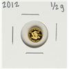 Image 1 : 2012 Lao Peoples Democratic Republic 1/2 Gram Dragon Gold Coin