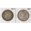 Image 1 : Lot of (2) 1892 $1 Morgan Silver Dollar Coins