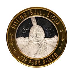 .999 Fine Silver Sitting Bull, Sioux $10 Limited Native American Series Gaming T