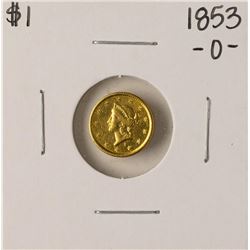1853-O $1 Liberty Head Gold Dollar Coin