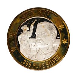 .999 Fine Silver Wyatt Earp $10 Limited Edition Gaming Token
