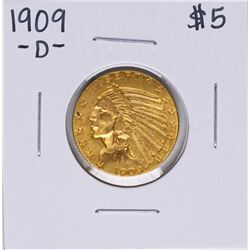 1909-D $5 Indian Head Half Eagle Gold Coin