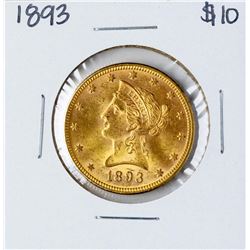 1893 $10 Liberty Head Eagle Gold Coin