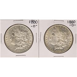 Lot of (2) 1880-O $1 Morgan Silver Dollar Coins