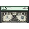 Image 1 : 1899 $1 Black Eagle Silver Certificate Note Fr.236 PCGS Gem New 66PPQ
