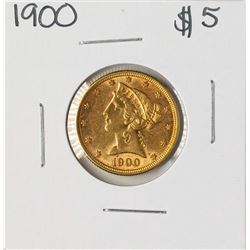 1900 $5 Liberty Head Half Eagle Gold Coin