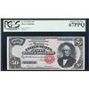 Image 1 : NONE FINER 1891 $50 Legal Tender Note Fr.334 PCGS Superb Gem New 67PPQ