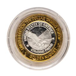 .999 Fine Silver Golden Nugget Las Vegas, Nevada $10 Limited Edition Gaming Toke