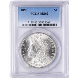 1885 $1 Morgan Silver Dollar Coin PCGS MS62