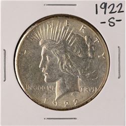 1922-S $1 Peace Silver Dollar Coin