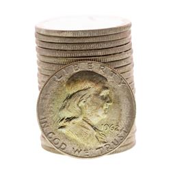 Roll of (20) Brilliant Uncirculated 1962 Franklin Half Dollar Coins