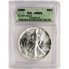 Image 1 : 1988 $1 American Silver Eagle Coin ICG MS69