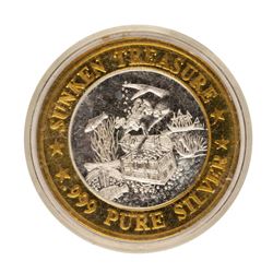 .999 Fine Silver Sunken Treasure Luxury Cruise $10 Limited Edition Gaming Token
