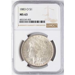 1883-O $1 Morgan Silver Dollar Coin NGC MS63