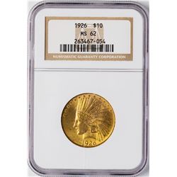 1926 $10 Indian Head Eagle Gold Coin NGC MS62