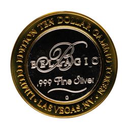 .999 Fine Silver Bellagio Las Vegas, Nevada $10 Limited Edition Gaming Token