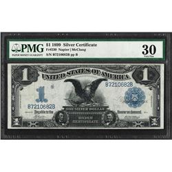 1899 $1 Black Eagle Silver Certificate Note Fr.230 PMG Very Fine 30