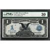 Image 1 : 1899 $1 Black Eagle Silver Certificate Note Fr.230 PMG Very Fine 30