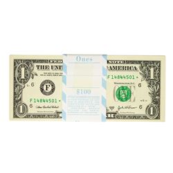 Pack of (100) Consecutive 2003A $1 Federal Reserve STAR Notes Atlanta
