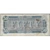 Image 2 : 1864 $50 Confederate States of America Note Repaired Split
