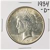 Image 1 : 1934-D $1 Peace Silver Dollar Coin