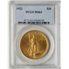 Image 1 : 1922 $20 St. Gaudens Double Eagle Gold Coin PCGS MS63