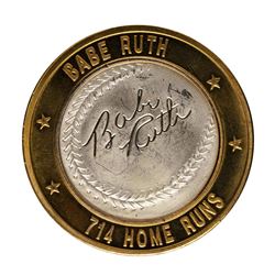 .999 Silver Babe Ruth Collector's Series $10 Casino Limited Edition Gaming Token