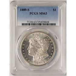 1880-S $1 Morgan Silver Dollar Coin PCGS MS63