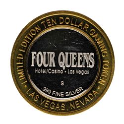 .999 Fine Silver Four Queens Casino Las Vegas $10 Limited Edition Gaming Token