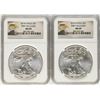 Image 1 : Lot of (2) 2014 $1 American Silver Eagle Coins NGC MS69 First Releases