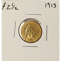 1913 $2 1/2 Indian Head Quarter Eagle Gold Coin