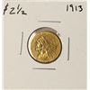 Image 1 : 1913 $2 1/2 Indian Head Quarter Eagle Gold Coin