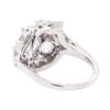 Image 3 : Platinum 1.00 ctw Diamond Round Semi-mount Ring