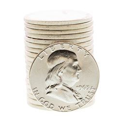 Roll of (20) Brilliant Uncirculated 1963 Franklin Half Dollar Coins