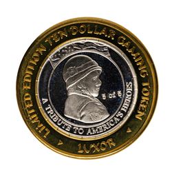 .999 Fine Silver Luxor Las Vegas, Nevada $10 Limited Edition Gaming Token