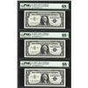 Image 1 : Lot of (3) Consecutive 1957A $1 Silver Certificate Notes PMG Superb Gem Unc. 68E