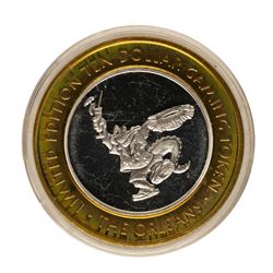 .999 Fine Silver The Orleans Las Vegas, Nevada $10 Limited Edition Gaming Token