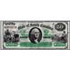 Image 1 : 1872 $50 State of South Carolina Revenue Bond Obsolete Note Low Serial Number