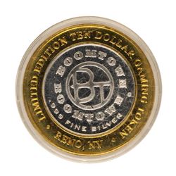 .999 Fine Silver Boomtown Reno, Nevada $10 Limited Edition Gaming Token