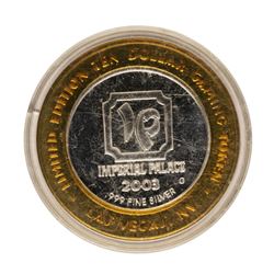 .999 Fine Silver Imperial Palace Las Vegas, Nevada $10 Limited Edition Gaming To