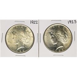 Lot of 1922-1923 $1 Peace Silver Dollar Coins