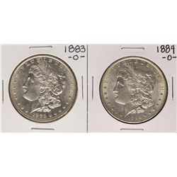 Lot of 1883-O & 1884-O $1 Morgan Silver Dollar Coins